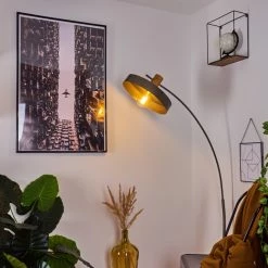 Hofstein Lakewood Stehleuchte Nickel-Matt, Dunkelbraun, 1-flammig -Bürolampen Verkäufe lakewood stehleuchte h3443903 8
