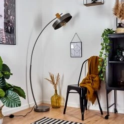 Hofstein Lakewood Stehleuchte Nickel-Matt, Dunkelbraun, 1-flammig -Bürolampen Verkäufe lakewood stehleuchte h3443903 9