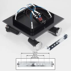 Hofstein Lanrigan Deckenleuchte Chrom, Schwarz, 4-flammig -Bürolampen Verkäufe lanrigan deckenleuchte h3654101 4