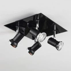 Hofstein Lanrigan Deckenleuchte Chrom, Schwarz, 4-flammig -Bürolampen Verkäufe lanrigan deckenleuchte h3654101 7