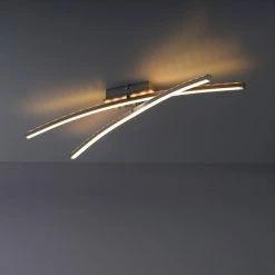 Leuchten Direkt ALINA Deckenleuchte LED Stahl gebürstet, 2-flammig, Fernbedienung, Farbwechsler -Bürolampen Verkäufe leuchten direkt alina deckenleuchte 11255 55 6