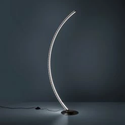 Leuchten Direkt ALINA Stehleuchte LED Stahl gebürstet, 1-flammig, Fernbedienung, Farbwechsler -Bürolampen Verkäufe leuchten direkt alina stehleuchte 11254 55 10