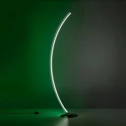 Leuchten Direkt ALINA Stehleuchte LED Stahl gebürstet, 1-flammig, Fernbedienung, Farbwechsler -Bürolampen Verkäufe leuchten direkt alina stehleuchte 11254 55 12