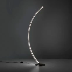 Leuchten Direkt ALINA Stehleuchte LED Stahl gebürstet, 1-flammig, Fernbedienung, Farbwechsler -Bürolampen Verkäufe leuchten direkt alina stehleuchte 11254 55 9