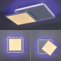 Leuchten Direkt ARENDA Deckenleuchte LED Weiß, 1-flammig, Fernbedienung, Farbwechsler -Bürolampen Verkäufe leuchten direkt arenda deckenleuchte 11663 16 10