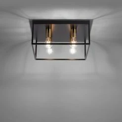 Leuchten Direkt FABIO Deckenleuchte Messing, Schwarz, 4-flammig -Bürolampen Verkäufe leuchten direkt fabio deckenleuchte 15817 60 2