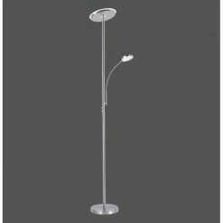 Leuchten Direkt HANS Stehleuchte LED Edelstahl, 2-flammig