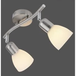 Leuchten Direkt KARO Deckenleuchte Stahl gebürstet, 2-flammig -Bürolampen Verkäufe leuchten direkt karo deckenleuchte 11952 55 5