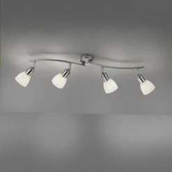 Leuchten Direkt KARO Deckenleuchte Stahl gebürstet, 4-flammig -Bürolampen Verkäufe leuchten direkt karo deckenleuchte 11954 55 3