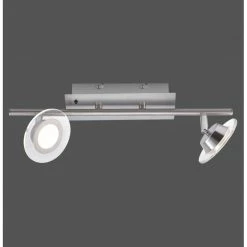 Leuchten Direkt LOLA-MIKE Deckenleuchte LED Edelstahl, 2-flammig, Fernbedienung, Farbwechsler -Bürolampen Verkäufe leuchten direkt lola mike deckenleuchte 12092 55 4