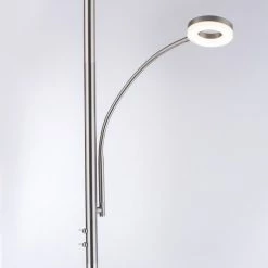 Leuchten Direkt LOLAsmart-ROCCO Stehleuchte LED Stahl gebürstet, 1-flammig, Fernbedienung -Bürolampen Verkäufe leuchten direkt lolasmart rocco stehleuchte 11858 55 5