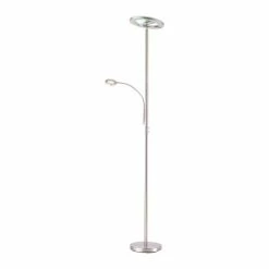 Leuchten Direkt LOLAsmart-ROCCO Stehleuchte LED Stahl gebürstet, 1-flammig, Fernbedienung -Bürolampen Verkäufe leuchten direkt lolasmart rocco stehleuchte 11858 55 7