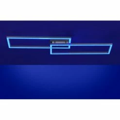 Leuchten Direkt Ls-MAXI Deckenleuchte LED Edelstahl, 1-flammig, Fernbedienung, Farbwechsler -Bürolampen Verkäufe leuchten direkt ls maxi deckenleuchte 16430 55 6