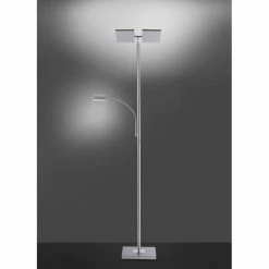 Leuchten Direkt Ls-RUBEN Stehleuchte LED Stahl gebürstet, 2-flammig, Fernbedienung, Farbwechsler -Bürolampen Verkäufe leuchten direkt ls ruben stehleuchte 11925 55 5