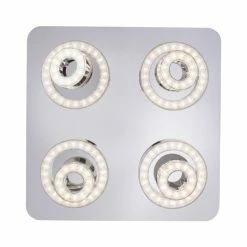 Leuchten Direkt Ls-TIM Deckenleuchte LED Chrom, 4-flammig, Fernbedienung, Farbwechsler -Bürolampen Verkäufe leuchten direkt ls tim deckenleuchte 14662 17 4