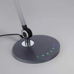 Leuchten Direkt NIKLAS Tischleuchte LED Schwarz, Silber, 1-flammig -Bürolampen Verkäufe leuchten direkt niklas tischleuchte 14418 18 4