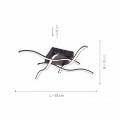 Leuchten Direkt WAVE Deckenleuchte LED Schwarz, 4-flammig -Bürolampen Verkäufe leuchten direkt wave deckenleuchte 15131 18 2