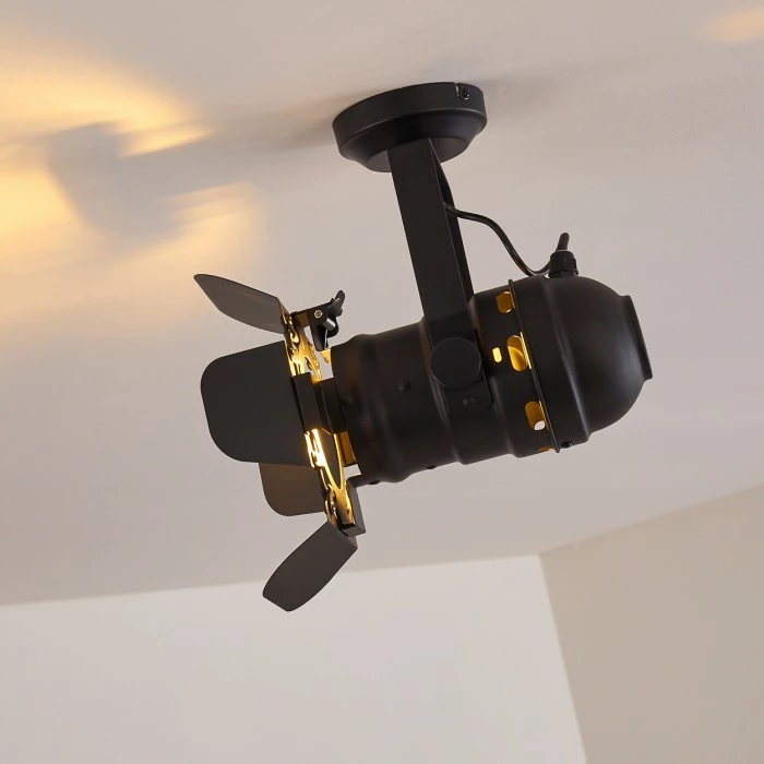 Hofstein Lichinga Deckenleuchte Schwarz, 1-flammig 11 Hofstein Lichinga Deckenleuchte Schwarz, 1-flammig – Bild 11