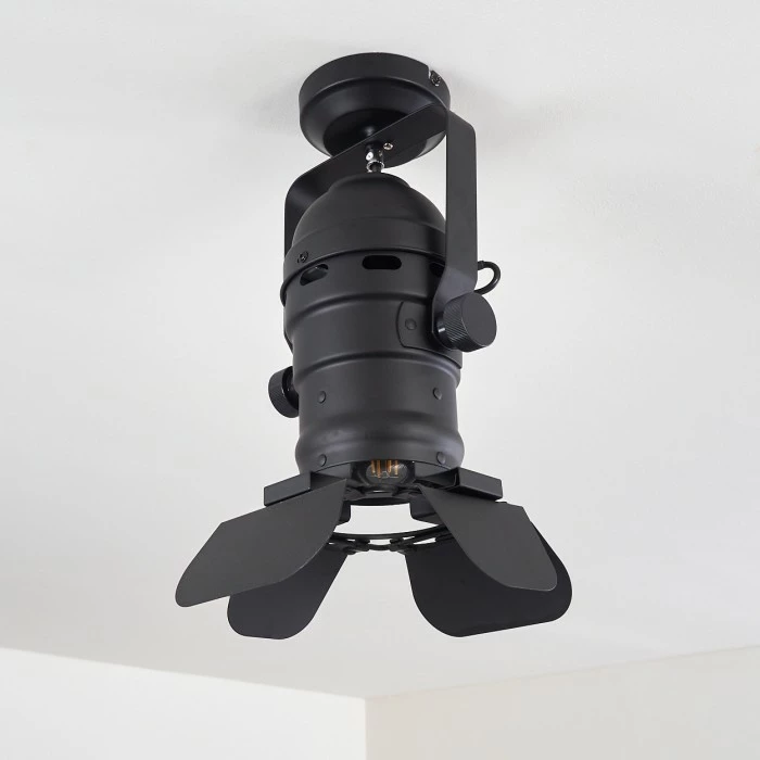 Hofstein Lichinga Deckenleuchte Schwarz, 1-flammig 12 Hofstein Lichinga Deckenleuchte Schwarz, 1-flammig – Bild 12