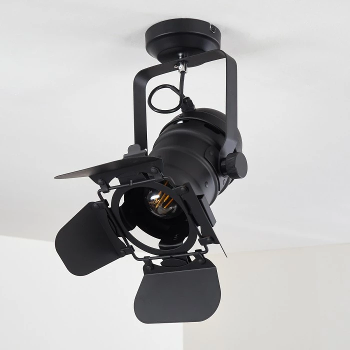 Hofstein Lichinga Deckenleuchte Schwarz, 1-flammig 3 Hofstein Lichinga Deckenleuchte Schwarz, 1-flammig – Bild 3