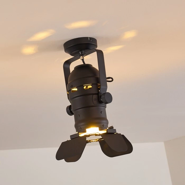 Hofstein Lichinga Deckenleuchte Schwarz, 1-flammig 6 Hofstein Lichinga Deckenleuchte Schwarz, 1-flammig – Bild 6