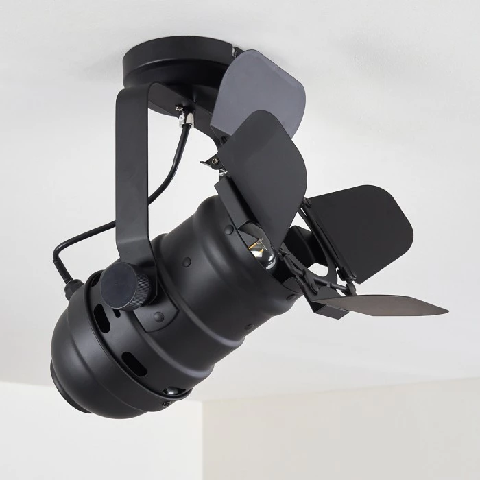 Hofstein Lichinga Deckenleuchte Schwarz, 1-flammig 7 Hofstein Lichinga Deckenleuchte Schwarz, 1-flammig – Bild 7