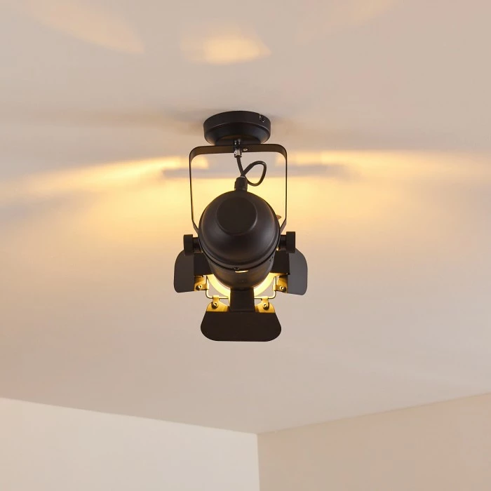 Hofstein Lichinga Deckenleuchte Schwarz, 1-flammig 8 Hofstein Lichinga Deckenleuchte Schwarz, 1-flammig – Bild 8