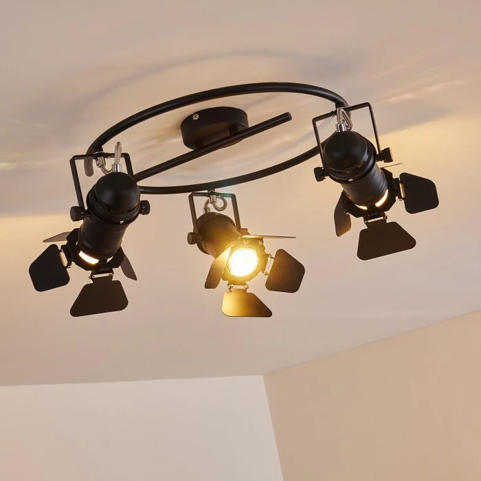 Hofstein Lichinga Deckenleuchte Schwarz, 3-flammig 8 Hofstein Lichinga Deckenleuchte Schwarz, 3-flammig – Bild 8