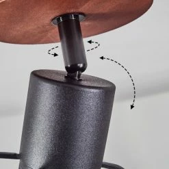 Hofstein Loedingen Deckenleuchte Schwarz, Holz dunkel, 1-flammig -Bürolampen Verkäufe loedingen deckenleuchte h3442425 5