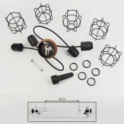 Hofstein Loedingen Deckenleuchte Schwarz, Braun, 5-flammig -Bürolampen Verkäufe loedingen deckenleuchte h3443323 4