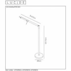 Lucide BERGAMO Stehlampe LED Schwarz, 1-flammig -Bürolampen Verkäufe lucide bergamo stehlampe 12719 06 30 6