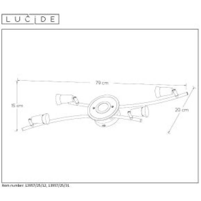 Lucide BINGO-LED Deckenstrahler Chrom, 5-flammig 4 Lucide BINGO-LED Deckenstrahler Chrom, 5-flammig – Bild 4