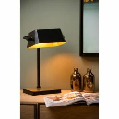 Lucide LANCE Schreibtischlampe Schwarz, 1-flammig -Bürolampen Verkäufe lucide lance schreibtischlampe 45581 01 30 3