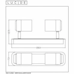 Lucide LENNERT Deckenleuchte LED Chrom, 2-flammig -Bürolampen Verkäufe lucide lennert deckenleuchte 26957 10 12 4