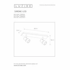 Lucide SIRENE Deckenleuchte LED Weiß, 2-flammig -Bürolampen Verkäufe lucide sirene deckenleuchte 17948 10 31 3