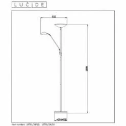 Lucide ZENITH Stehlampe LED Schwarz, 1-flammig -Bürolampen Verkäufe lucide zenith stehlampe 19791 24 30 7