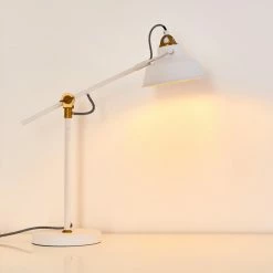 Hofstein Luven Tischleuchte LED Weiß, 1-flammig -Bürolampen Verkäufe luven tischleuchte h3287231 do1 11