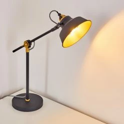 Hofstein Luven Tischleuchte Schwarz, 1-flammig, Fernbedienung -Bürolampen Verkäufe luven tischleuchte h3287255 do1 15