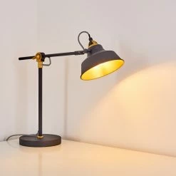 Hofstein Luven Tischleuchte Schwarz, 1-flammig, Fernbedienung -Bürolampen Verkäufe luven tischleuchte h3287255 do1 9