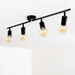 Hofstein Maidford Deckenleuchte Schwarz, 4-flammig -Bürolampen Verkäufe maidford deckenleuchte h3357910 3