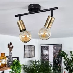 Hofstein Maidford Deckenleuchte Messing, Schwarz, 2-flammig -Bürolampen Verkäufe maidford deckenleuchte h3388129 9