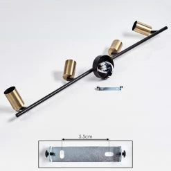 Hofstein Maidfordo Deckenleuchte Messing, Schwarz, 4-flammig -Bürolampen Verkäufe maidfordo deckenleuchte h3388136 4