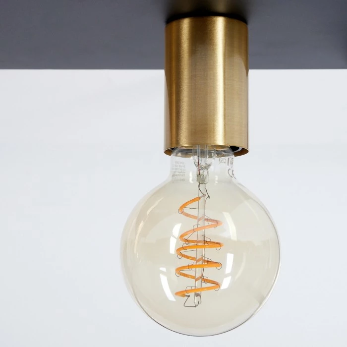 Hofstein Malao Deckenleuchte Messing, Schwarz, 4-flammig 3 Hofstein Malao Deckenleuchte Messing, Schwarz, 4-flammig – Bild 3