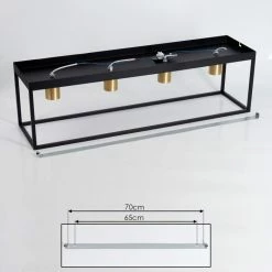 Hofstein Malao Deckenleuchte Messing, Schwarz, 4-flammig 15 Hofstein Malao Deckenleuchte Messing, Schwarz, 4-flammig -Bürolampen Verkäufe malao deckenleuchte h3019283 4