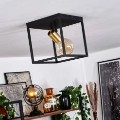 Hofstein Malao Deckenleuchte Messing, Schwarz, 1-flammig -Bürolampen Verkäufe malao deckenleuchte h3019306 2