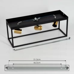 Hofstein Malao Deckenleuchte Messing, Schwarz, 3-flammig -Bürolampen Verkäufe malao deckenleuchte h3019320 4