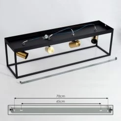 Hofstein Malao Deckenleuchte Messing, Schwarz, 4-flammig 14 Hofstein Malao Deckenleuchte Messing, Schwarz, 4-flammig -Bürolampen Verkäufe malao deckenleuchte h3019337 4