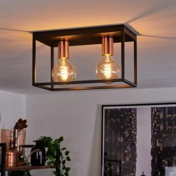 Hofstein Malao Deckenleuchte Schwarz, Gold, Roségold, 2-flammig -Bürolampen Verkäufe malao deckenleuchte h3019375 10