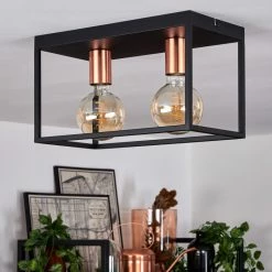 Hofstein Malao Deckenleuchte Schwarz, Gold, Roségold, 2-flammig -Bürolampen Verkäufe malao deckenleuchte h3019375 11