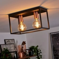 Hofstein Malao Deckenleuchte Schwarz, Gold, Roségold, 2-flammig -Bürolampen Verkäufe malao deckenleuchte h3019375 6